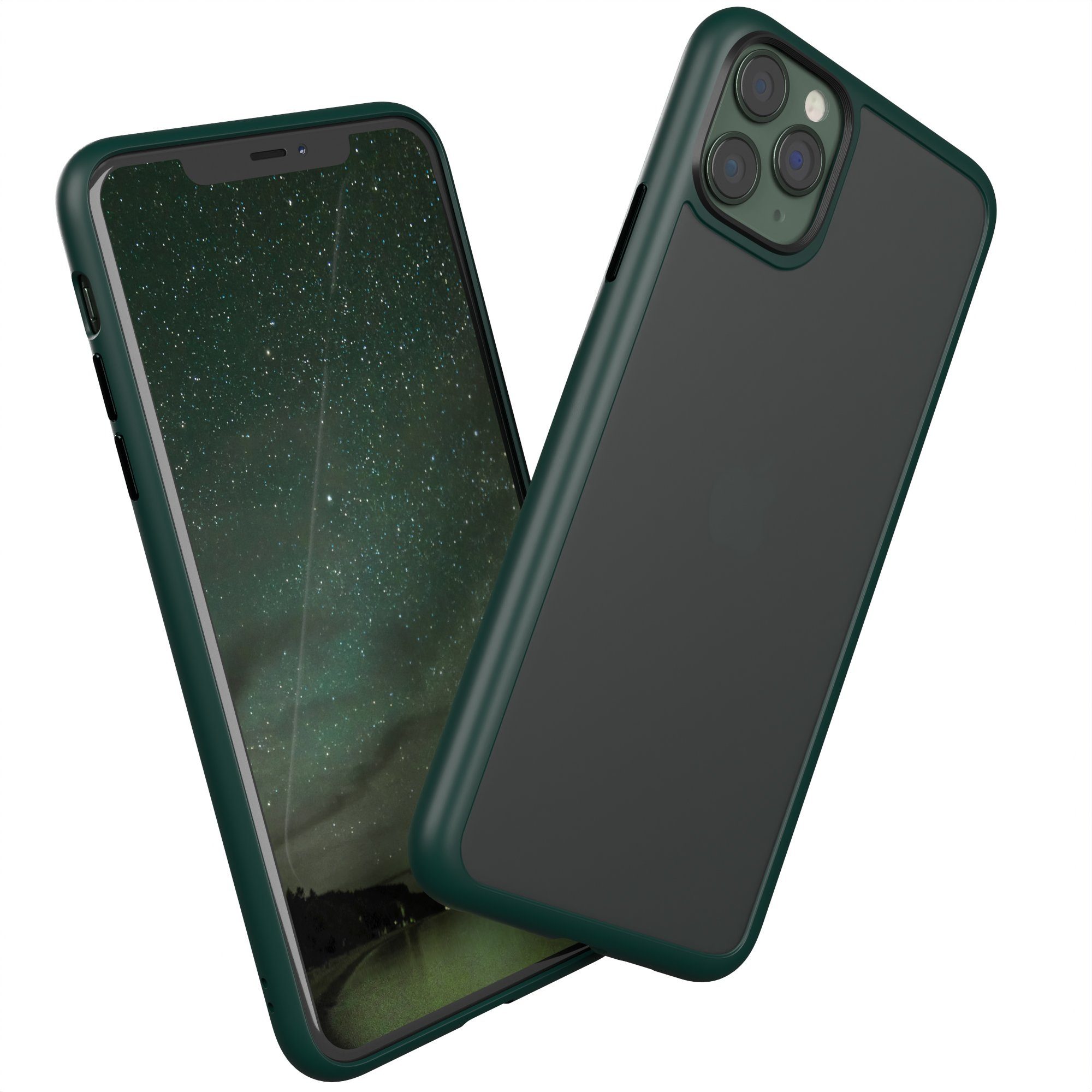 EAZY CASE Cover Protettiva Per IPhone 13 Mini - Opaca, Antiurto, Verde Notte, Protezione Fotocamera 1.8 Mm